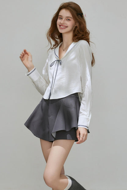 Basic Thin Maritime Casual Shirt