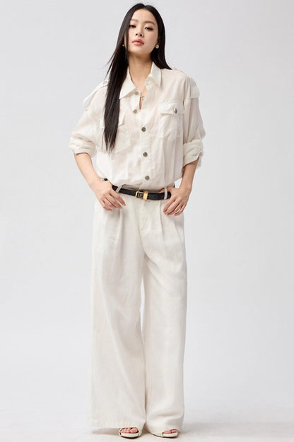 Elegant Line White Shirt