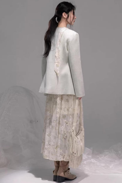 Teal Green Hemp Blazer