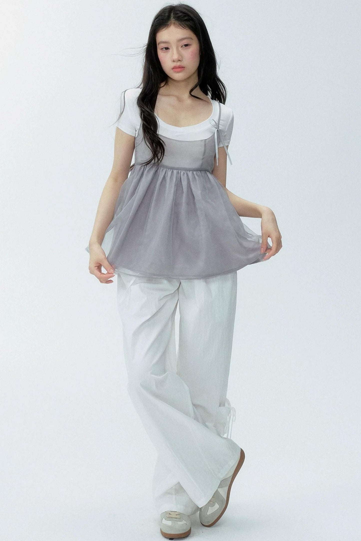 Organza Layered Overlay Dress Set-Up
