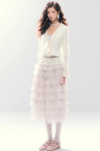 Multi-Layered Mesh Skirt