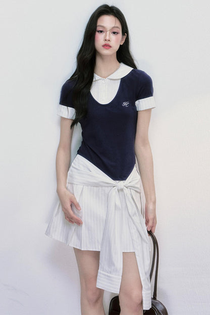 Chic Strappy Shirt Dress