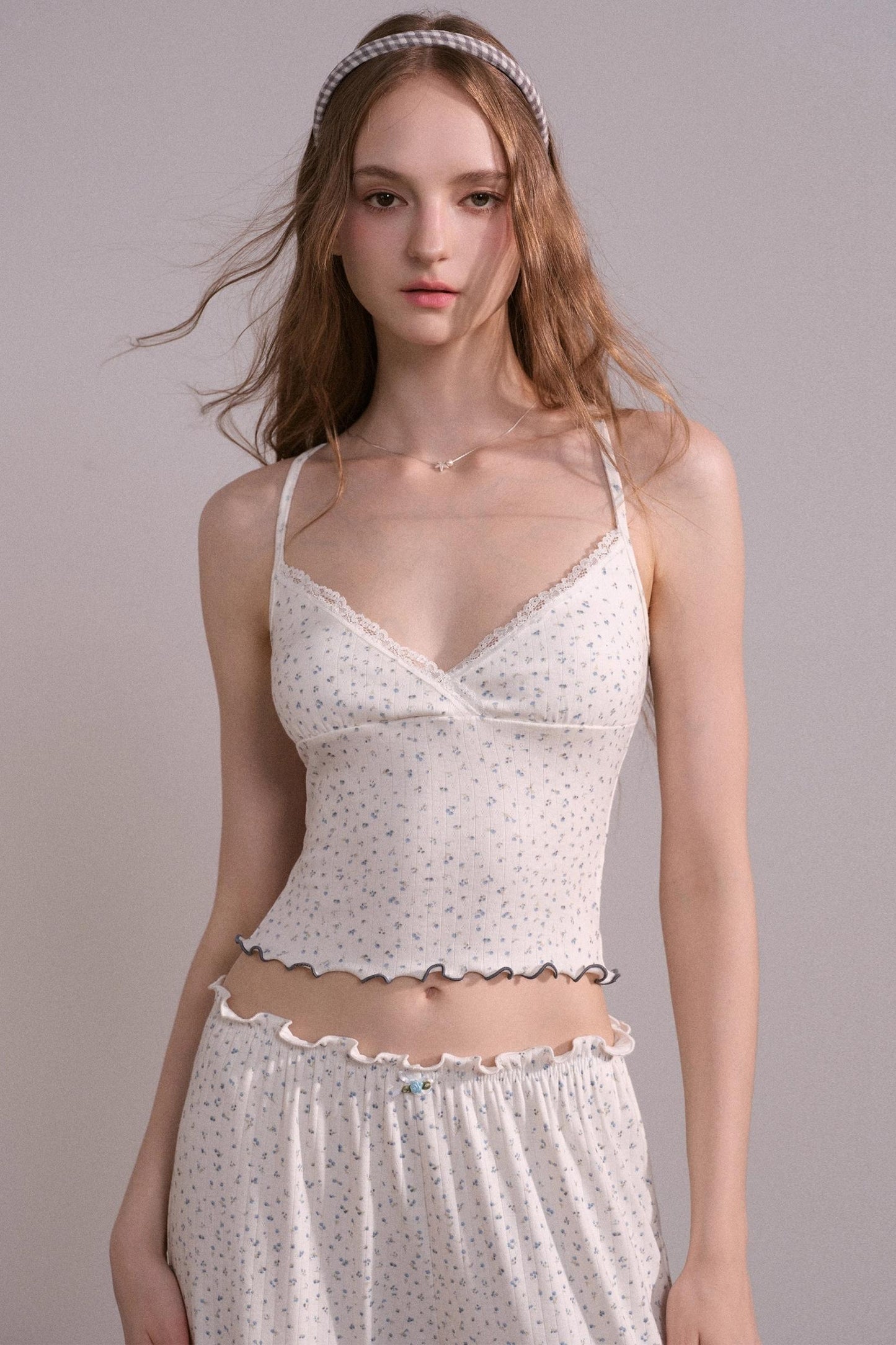 Autumn Floral Knitted Tops Set-Up