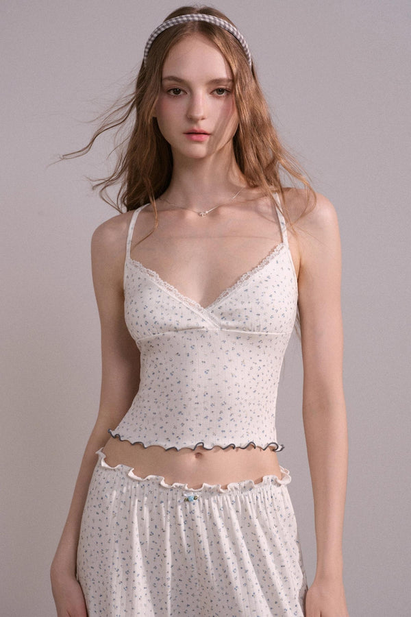 Autumn Floral Knitted Tops Set-Up