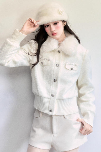 Winter Floral Beret Hat