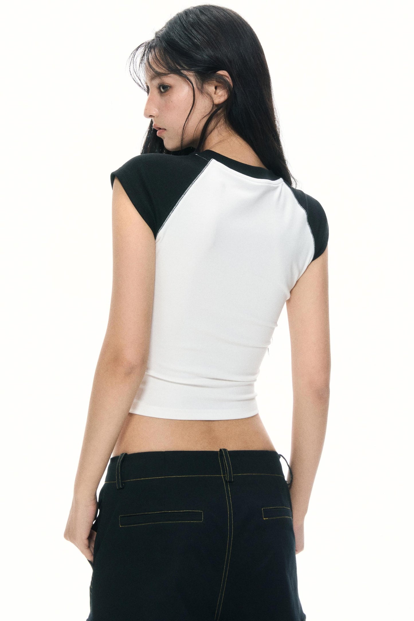 Chic Black White Top