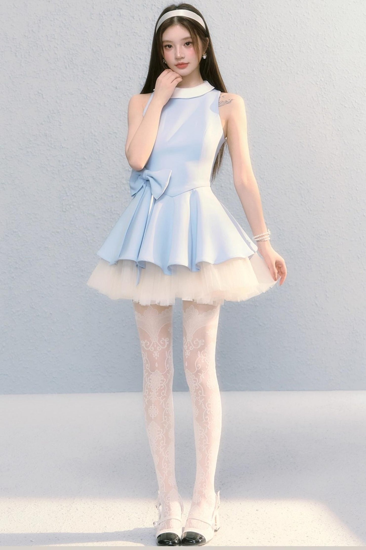 Fugitive Princess Mesh Panel Ballet Dress