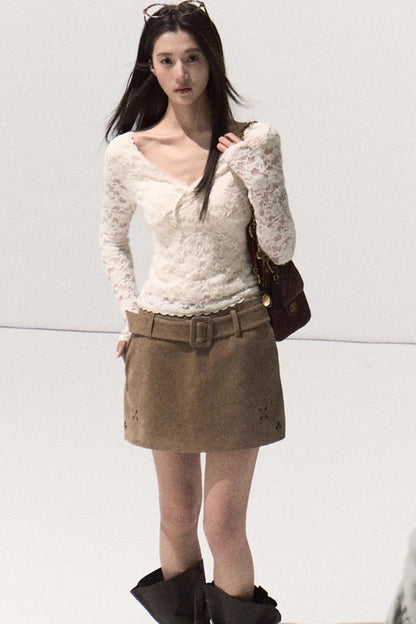 Lace Knit Sweater Top