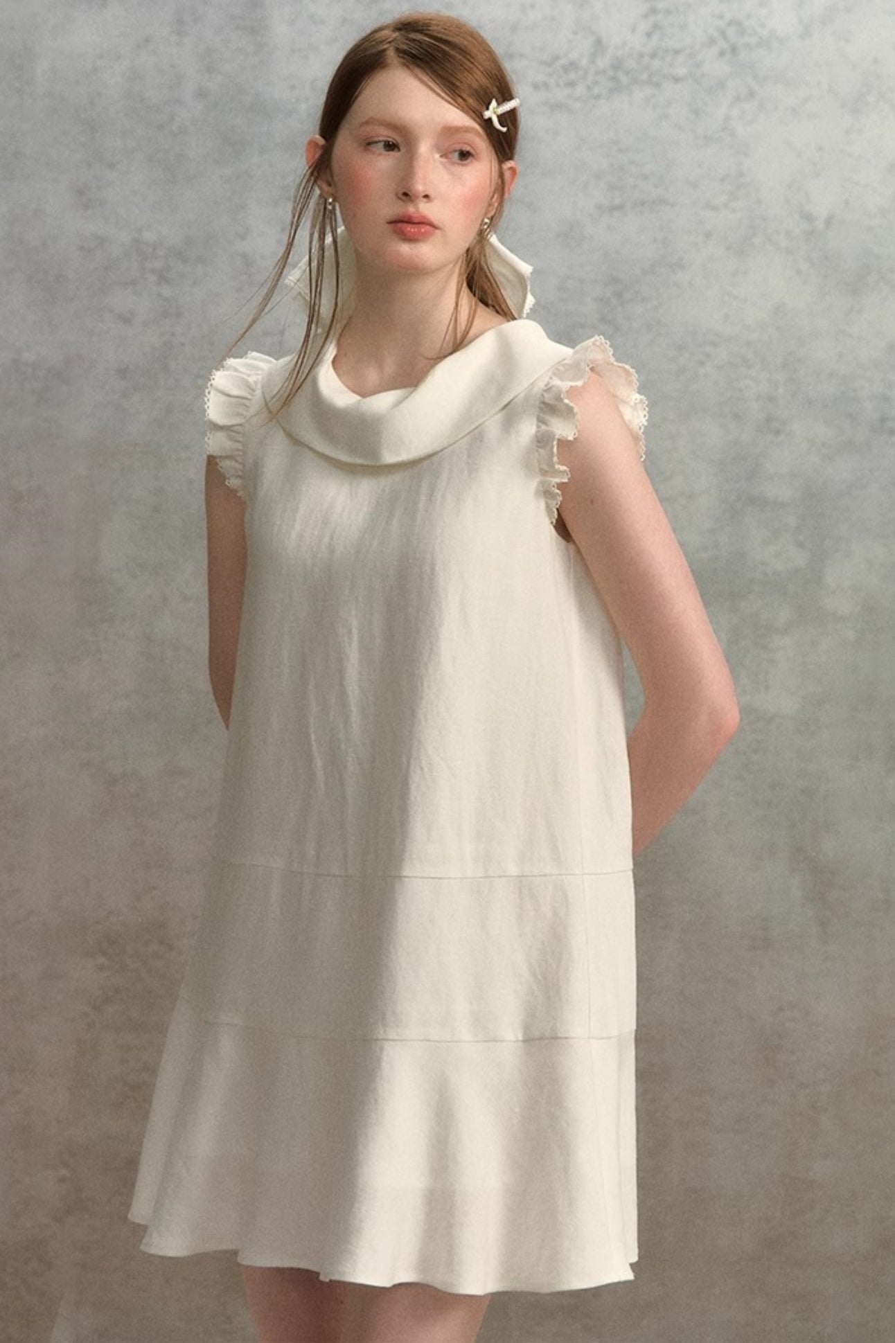 Fly Sleeves Lace Dress