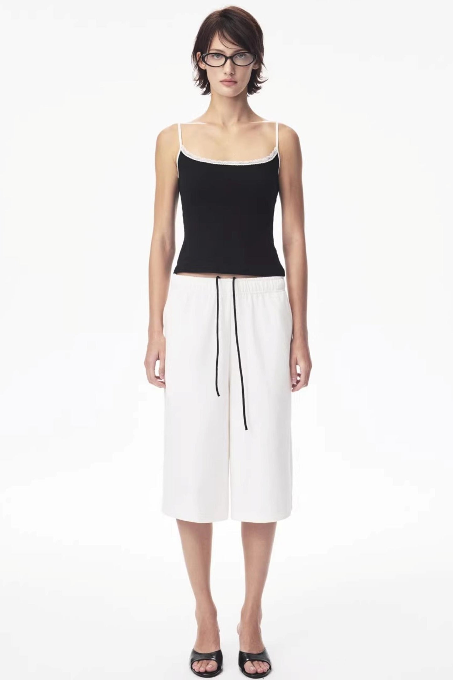 Two-Color Drawstring Sweatpants