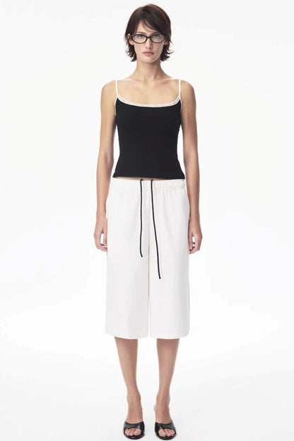 Two-Color Drawstring Sweatpants