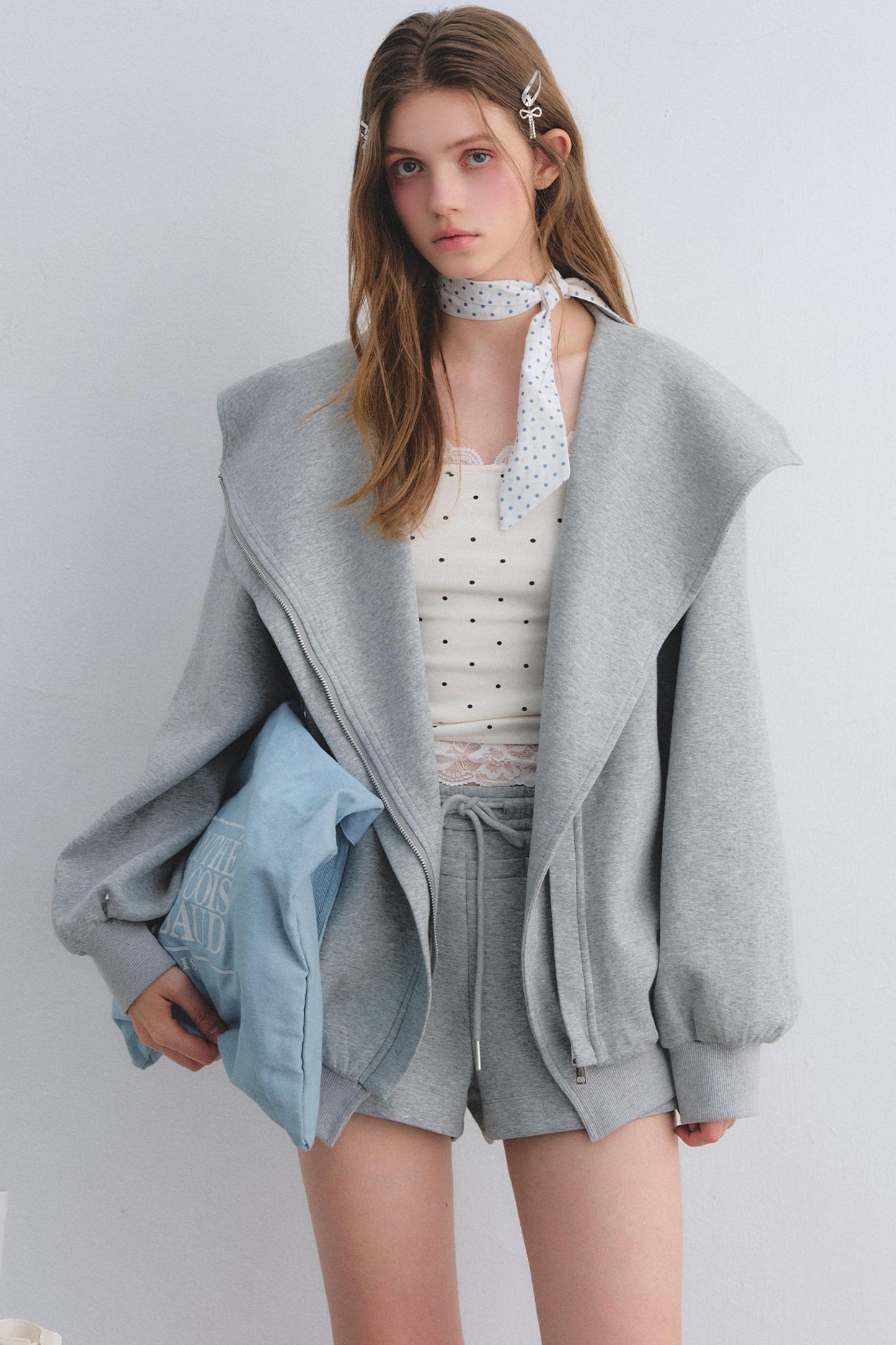 Hooded Zip-Up Jacket Set-Up