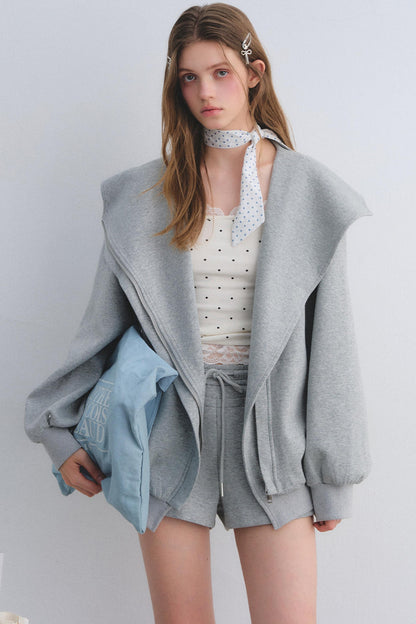 Hooded Zip-Up Jacket Set-Up