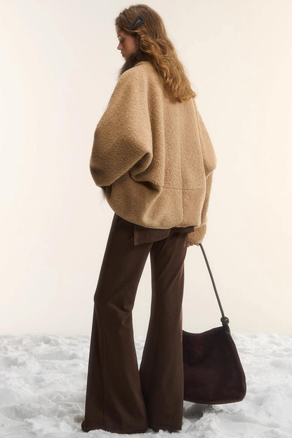 Irregular Flared Knit Pants