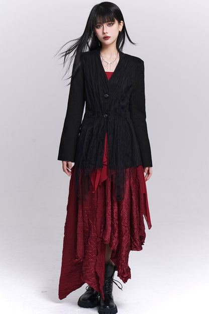 Irregular Red Tube Dress