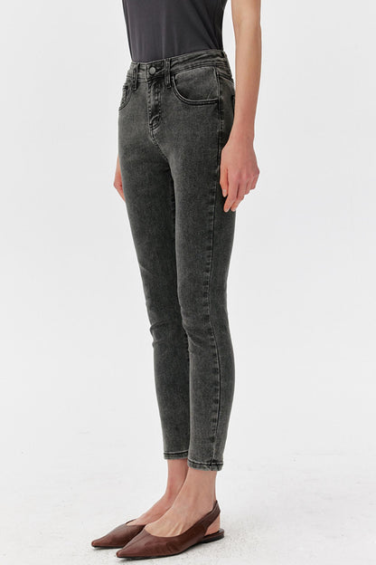 High-Waist Smoke Gray Pants