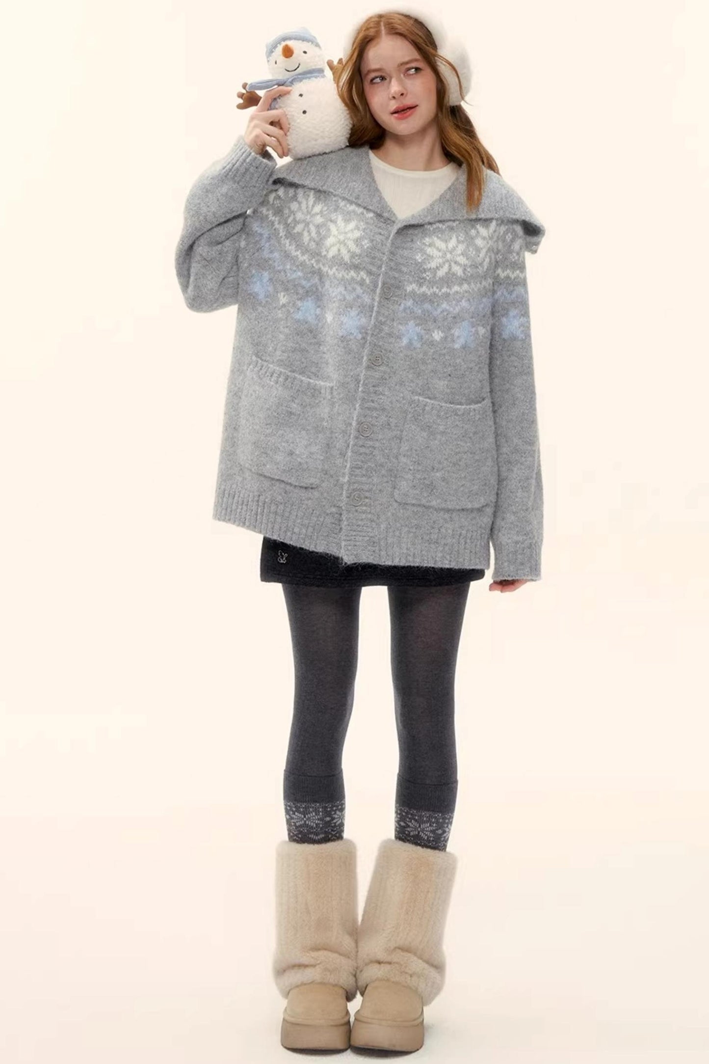 Wool Blend Fair Isle Jacket