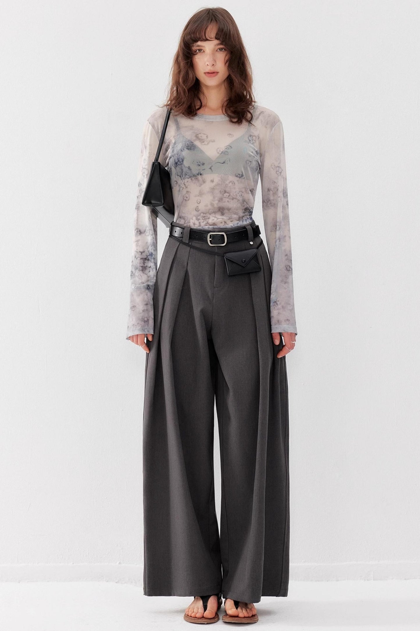 Layered Tulle Triangle Bra Top set-Up