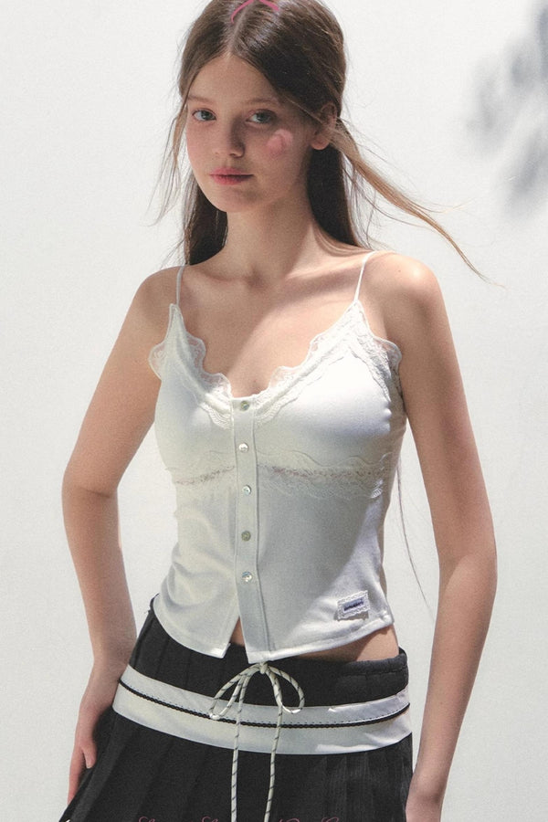 Lace Peplum Camisole Top