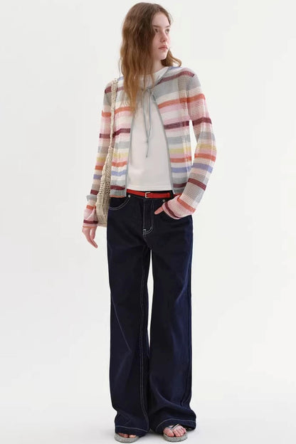 Mid-Waist Straight-Leg Jeans