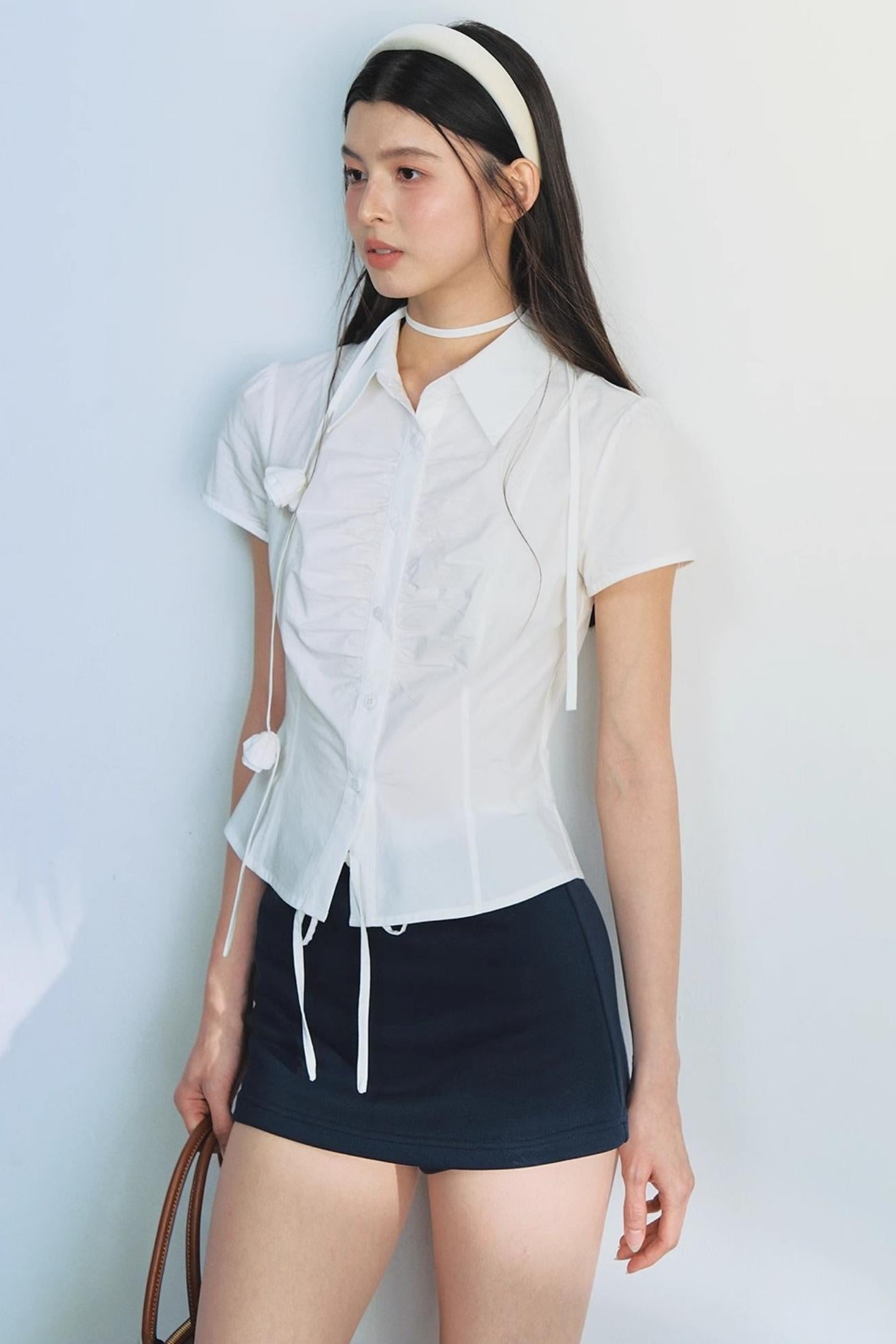 Floral Bubble Sleeve Top