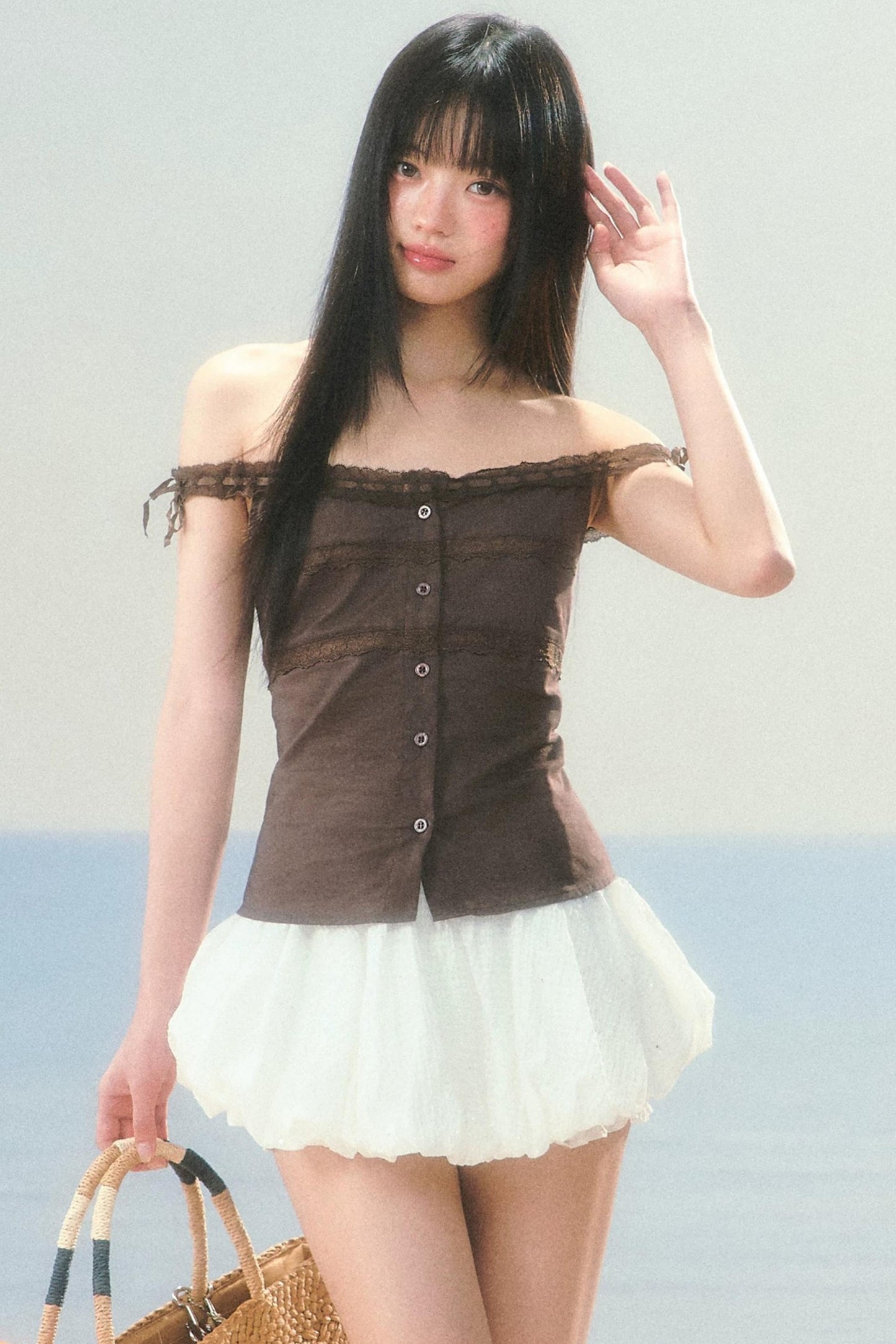 Slim-Fit Patchwork Tank Top Set-Up