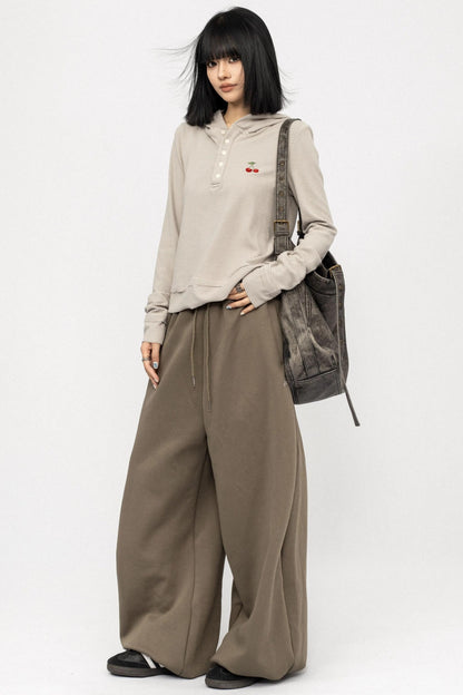 Autumn Striped Hooded Sweatshirt