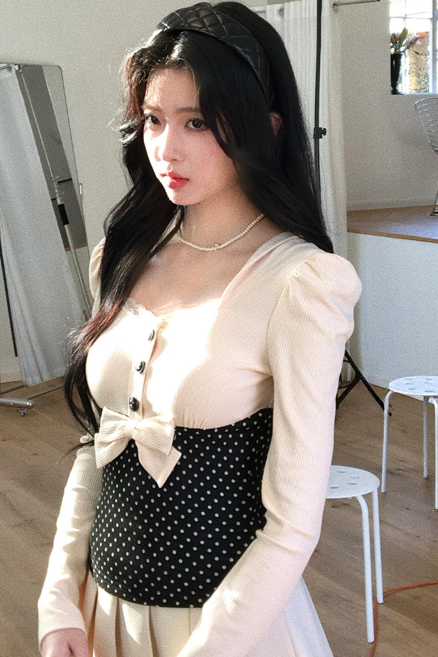 Polka Dot Bow Skirt Set-Up