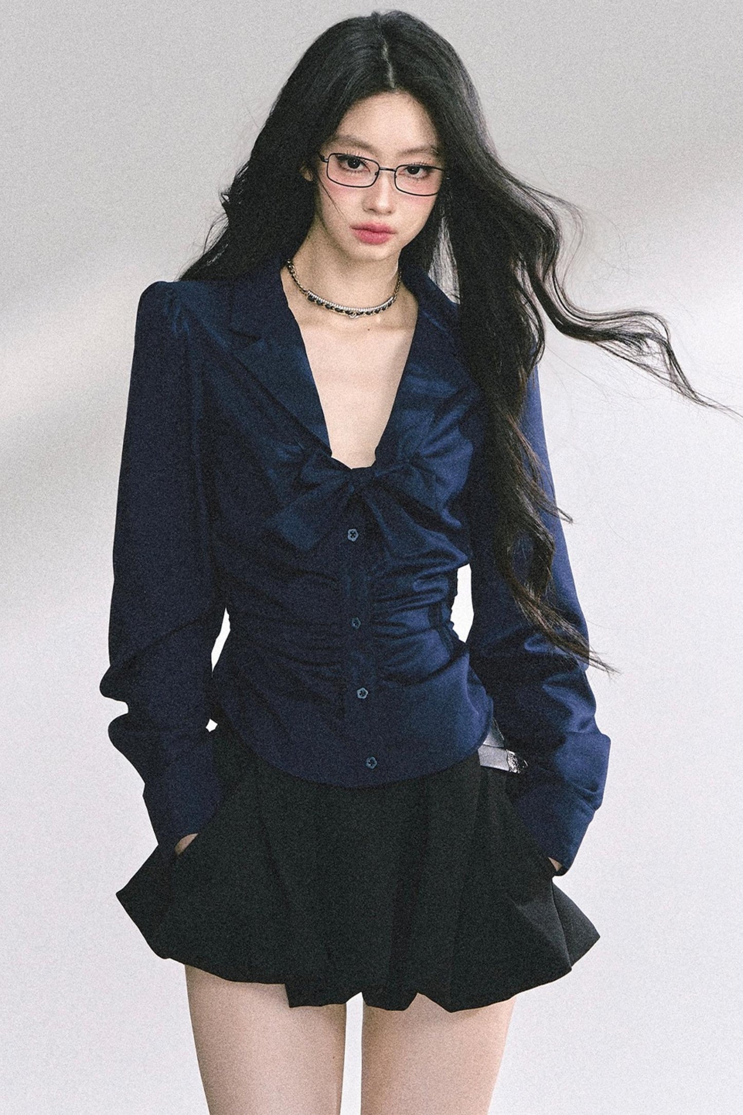 White Moonlight V-Neck Shirt