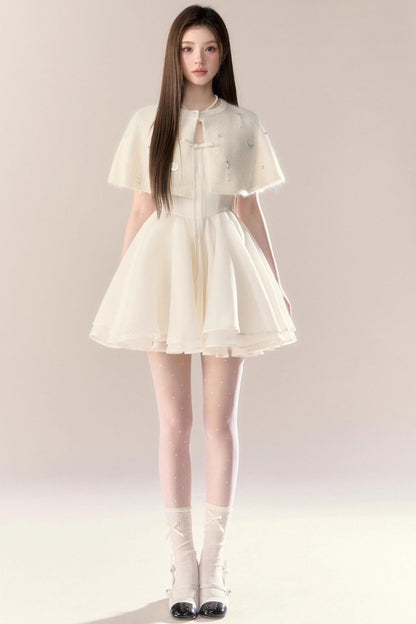 Blue Puff Dress Set-Up