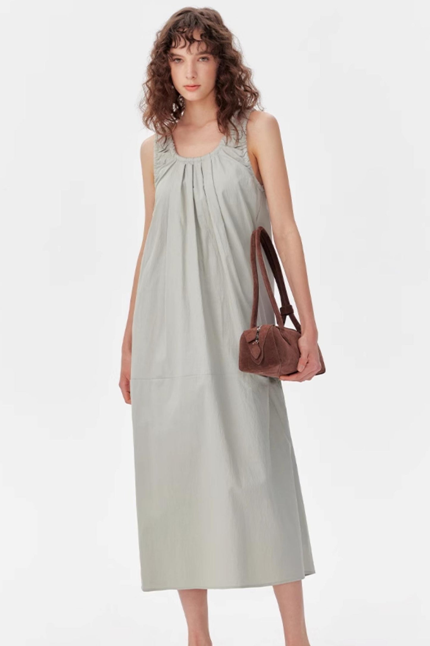 Petite Sleeveless Trench Dress Coat Set-Up