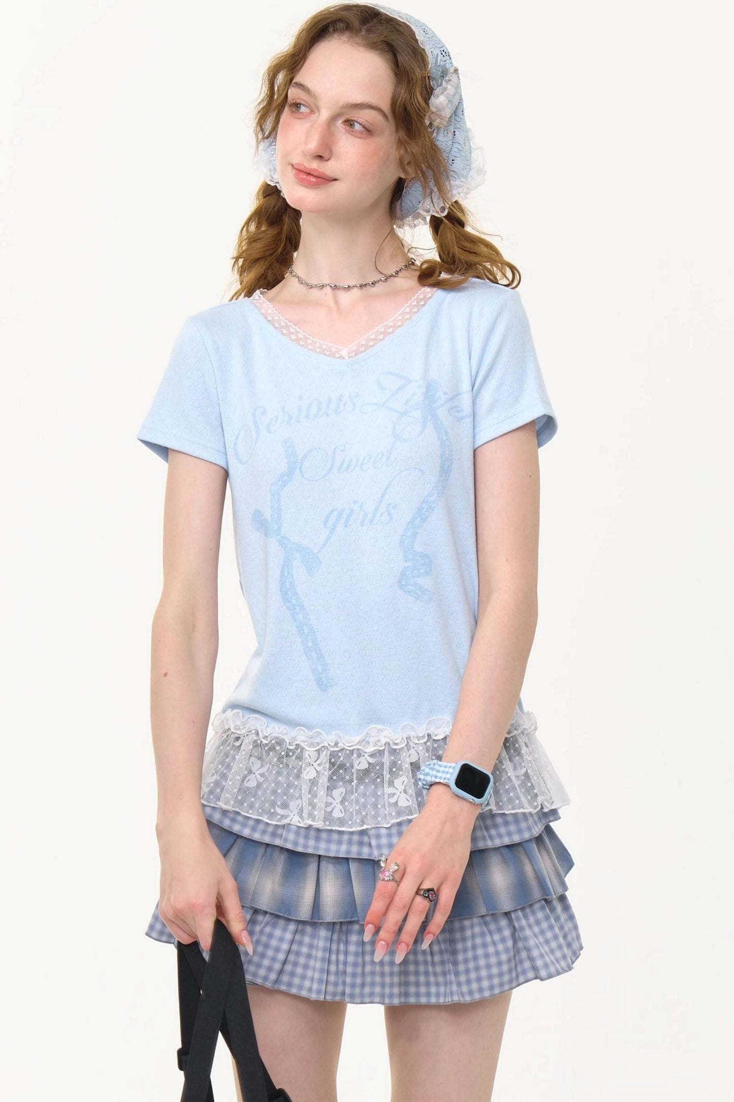 Blue Lace Tee