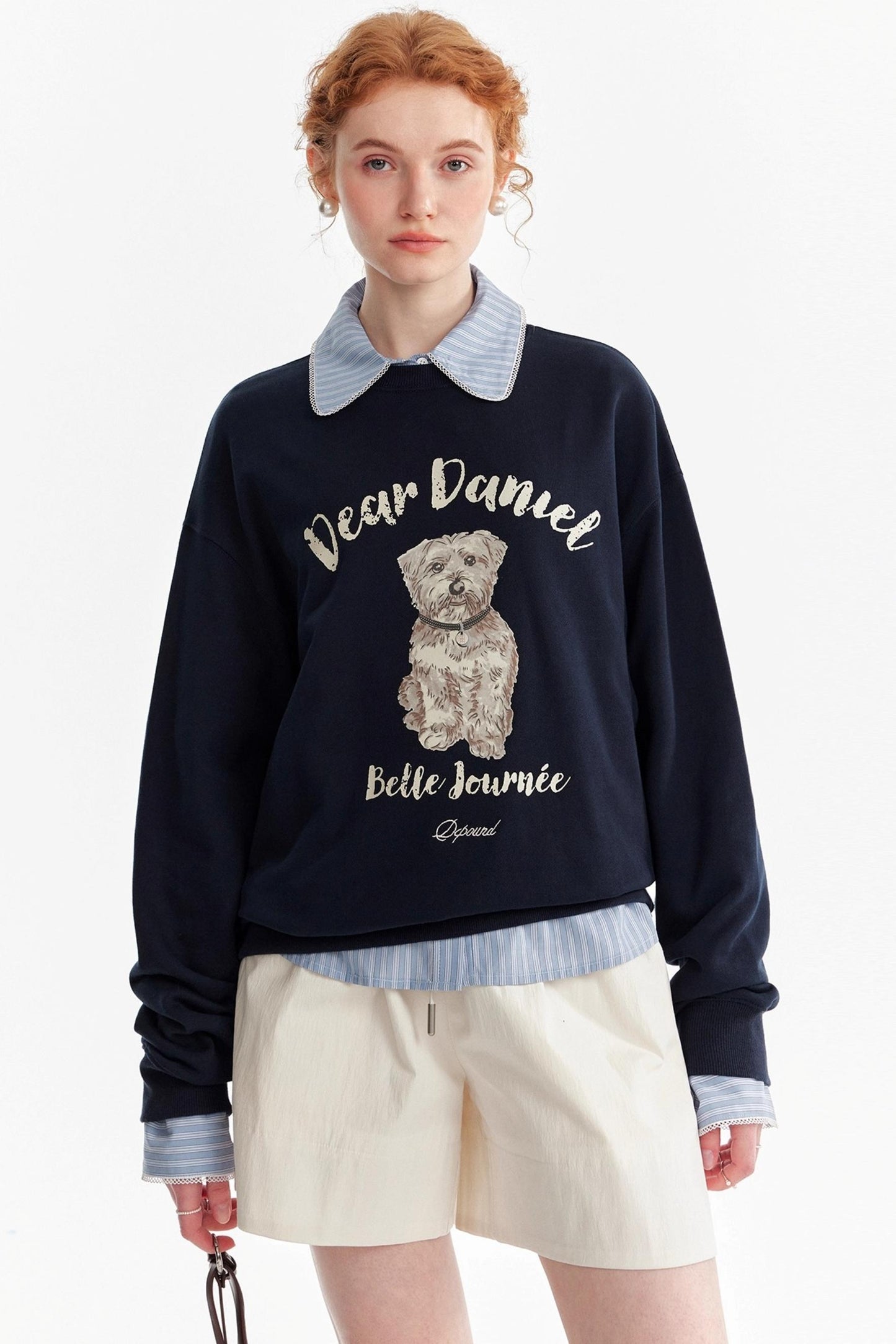 Fun Letter Print Long-Sleeved Sweatshirt