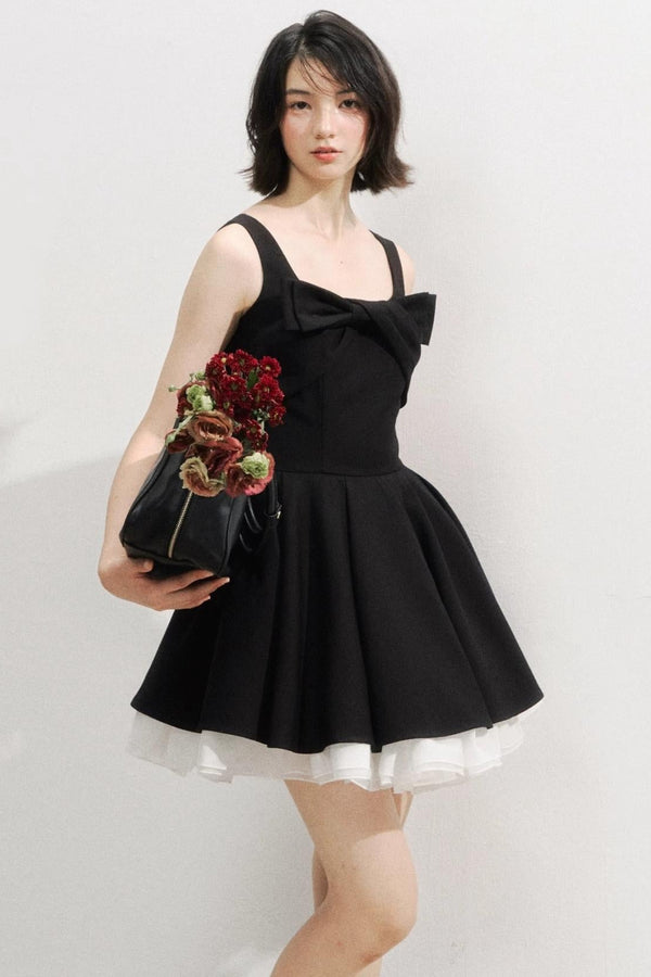 Sunset Bow Puffy Dress