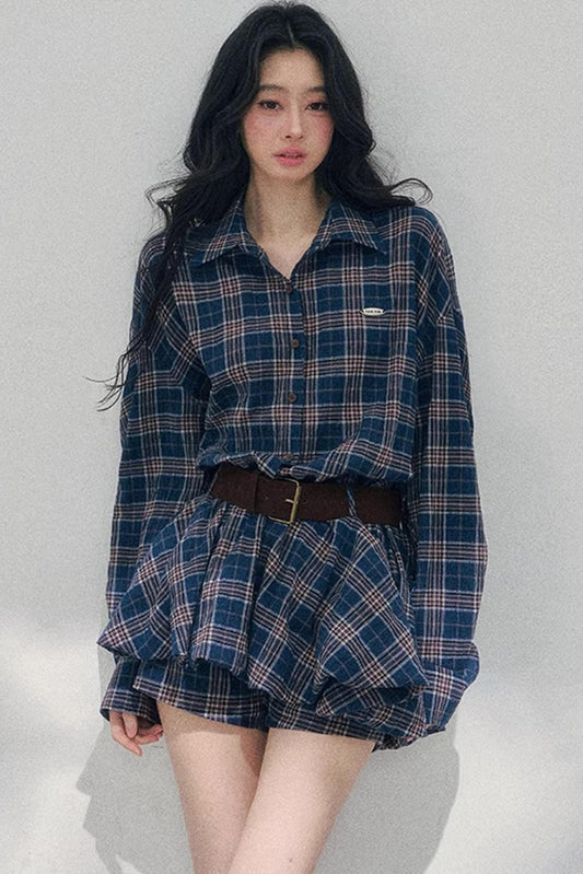 Rain Marks Plaid Dress Set