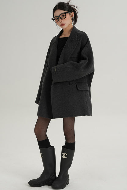 Woolen Elegance Long Coat