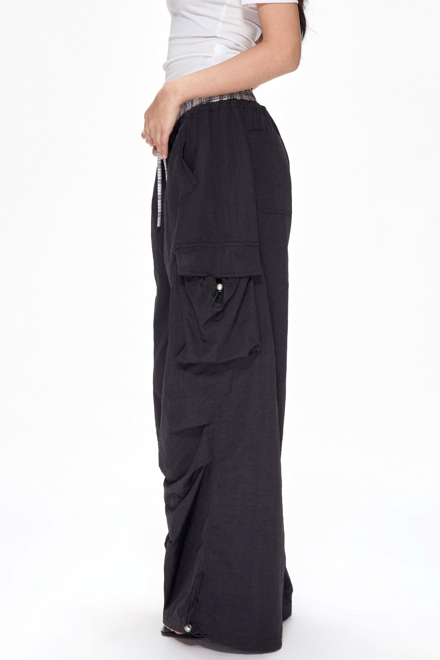 Color-Block Wide-Leg Pants
