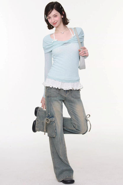 Butterfly Edge Flared Jeans