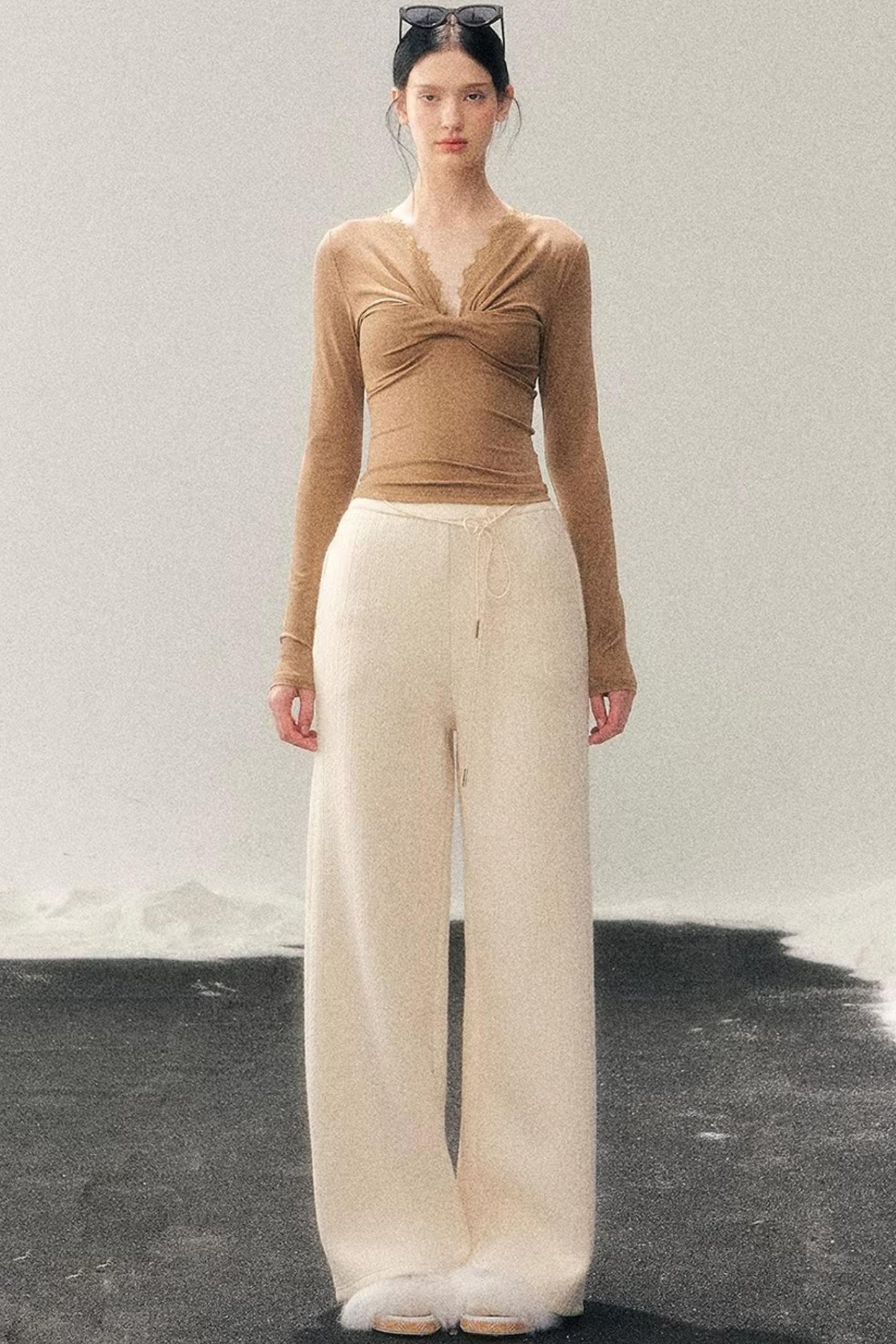 Ancient White Moonlight Lace Top