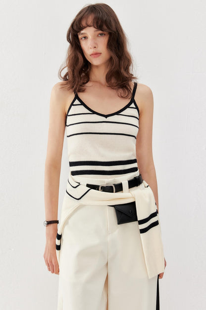 Striped Knit Jacket Set-Up