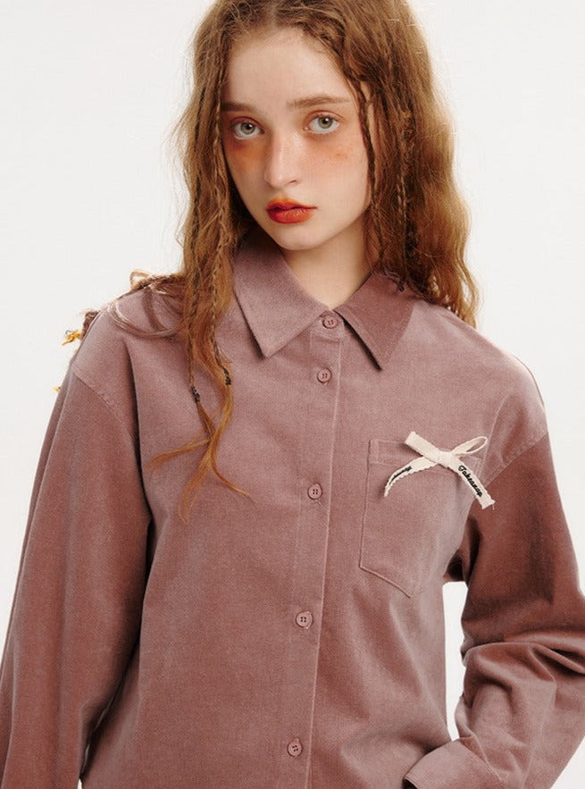 LAPEL CROPPED SHIRT