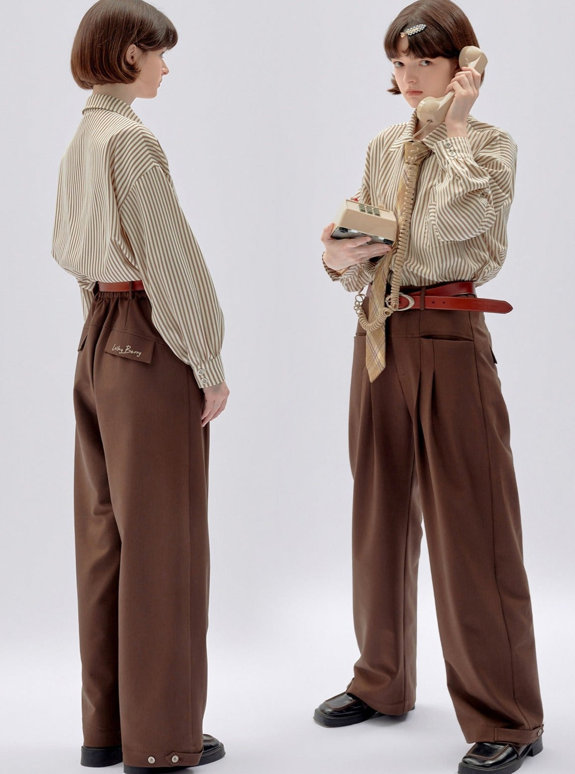 Drap Wide-leg Pants