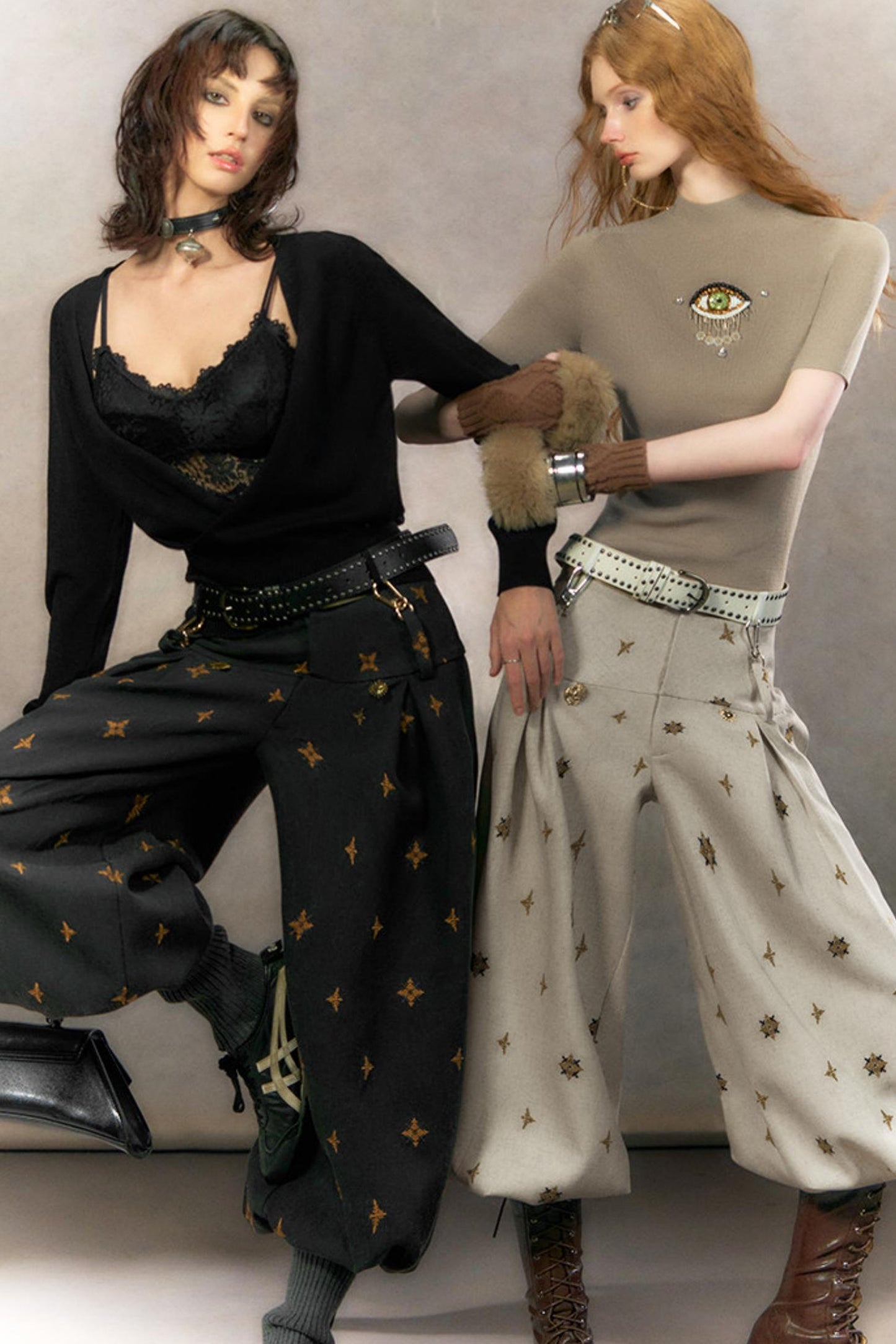 Starburst Print Lantern Pants