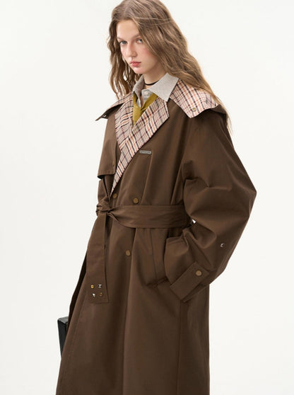 British College genähtes Trenchcoat