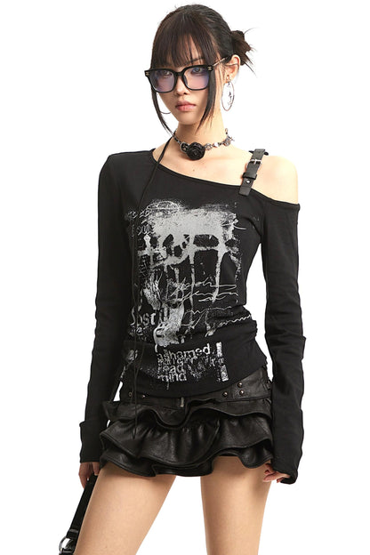 Shoulder Belt Buckle Spice Girl T-Shirt