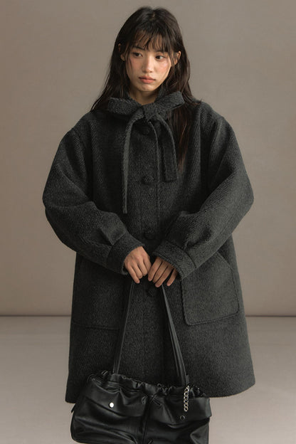 Snow Night Hooded Woolen Jacket