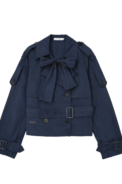 Cotton Double-Breasted Trench Coat