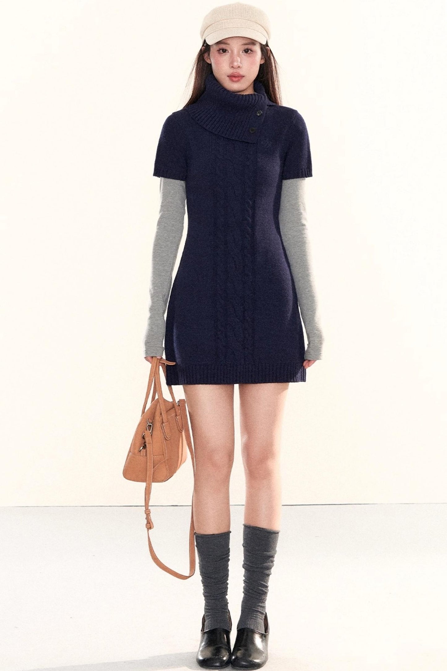 Cable Knit A-Line Dress
