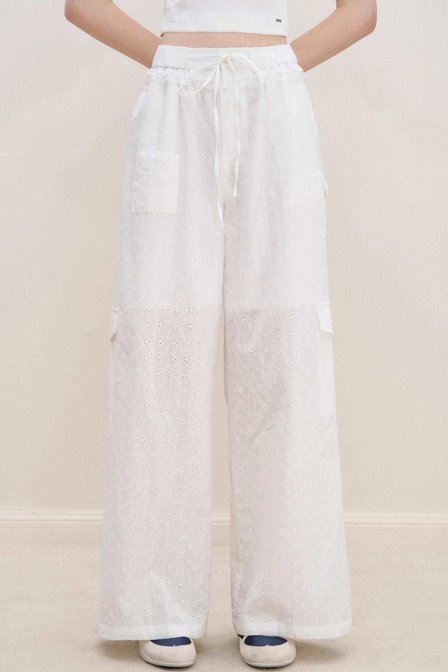 Lace Embrace Wide Leg Trousers