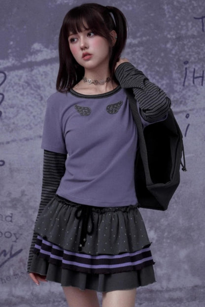 Purple Polka Dot Cake Skirt